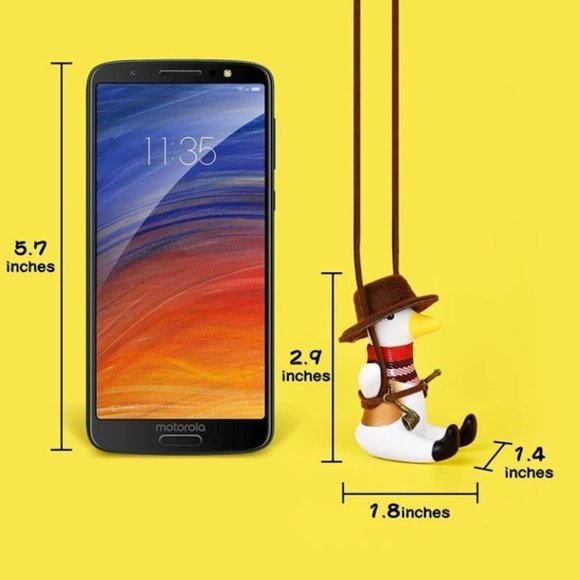 2Pcs Swinging Cute Car Ornament Duck, Car Mirror Hanging Accessories - Picture 5 of 6